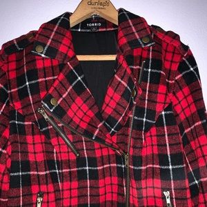 Cropped plaid Torrid jacket